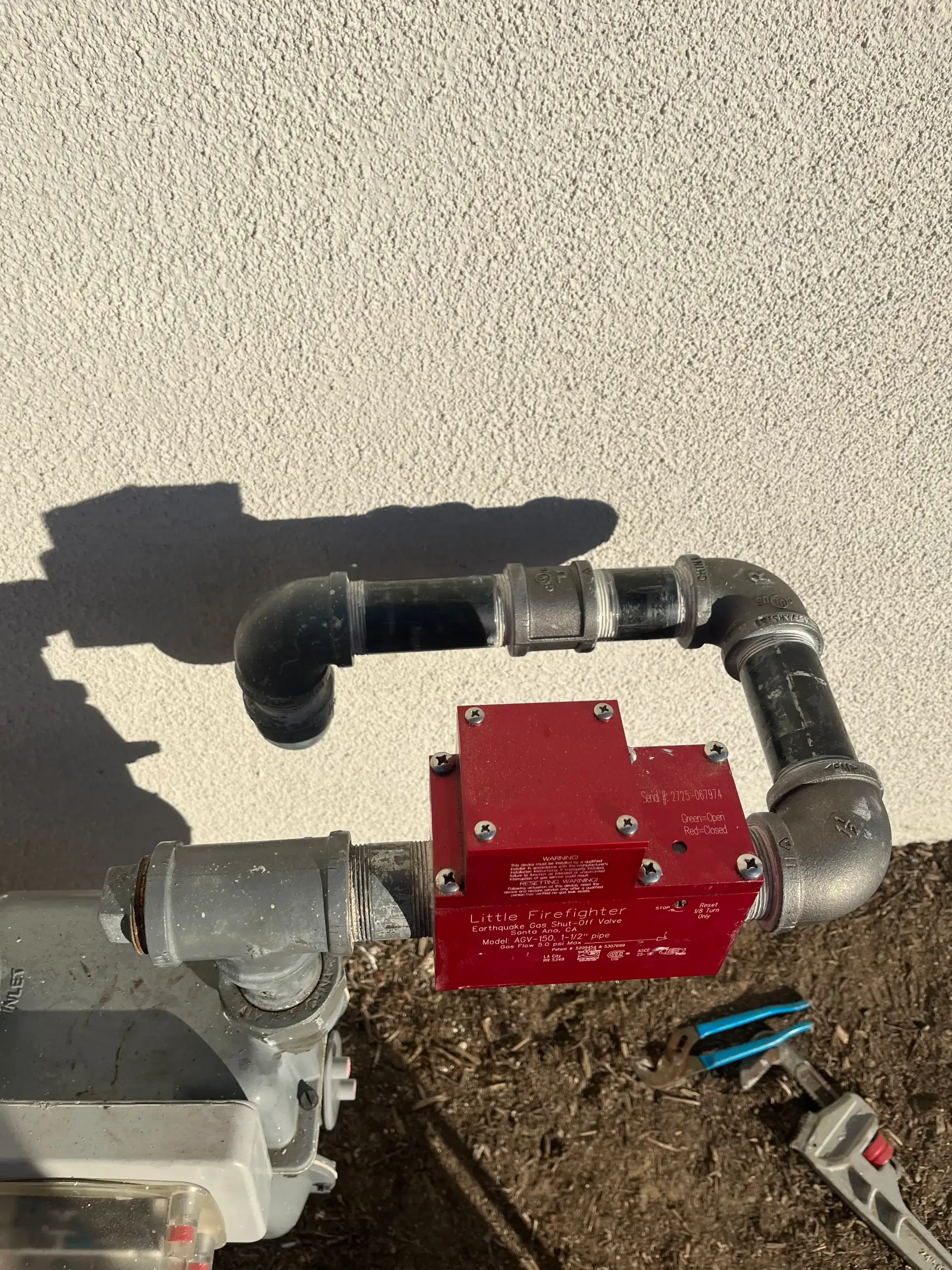 Gas line seismic valve installation in Pomona, CA - Regal Plumbing & Rooter